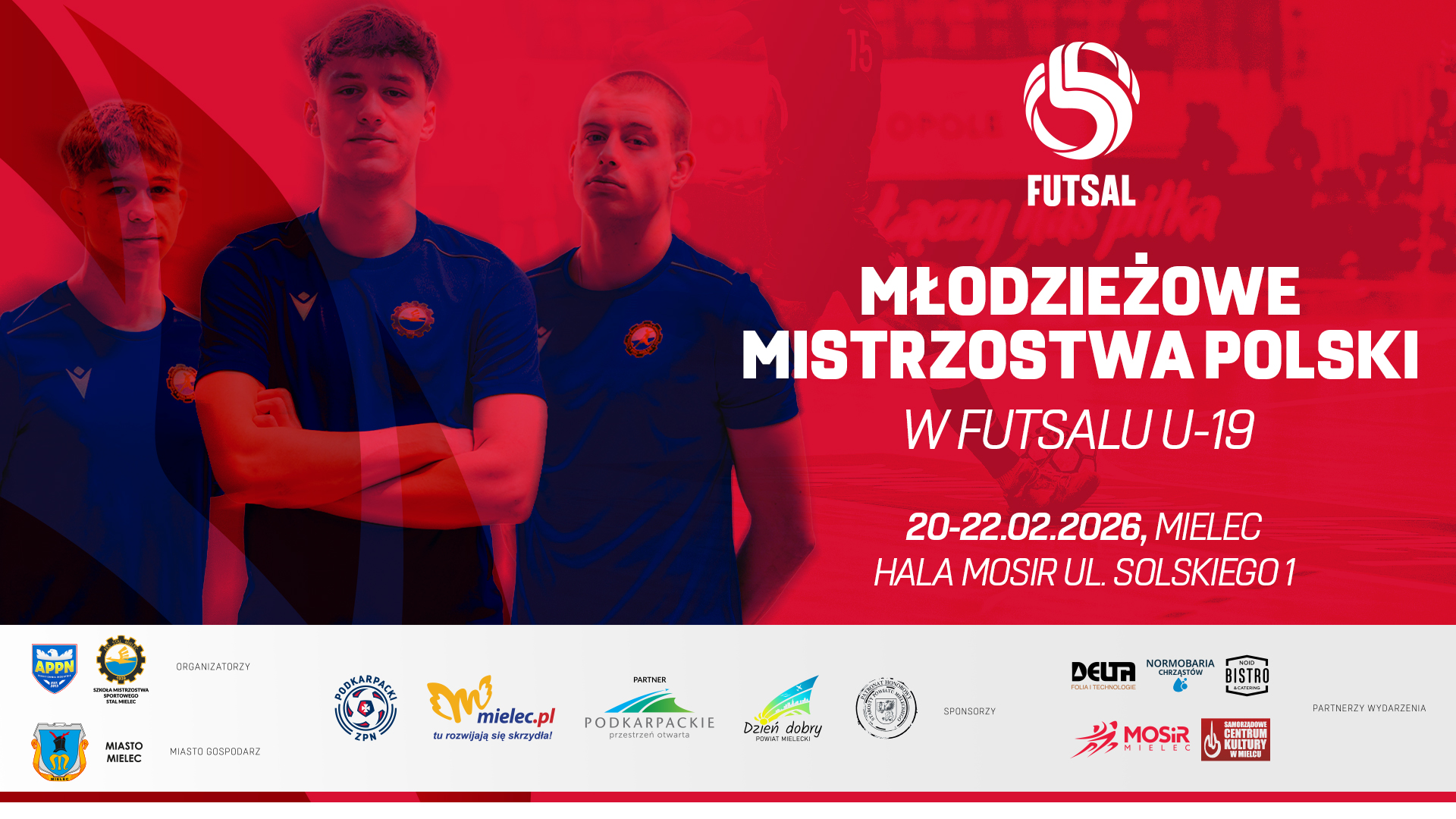 Mistrzostwa Polski u19 w futsalu grafika Mielec