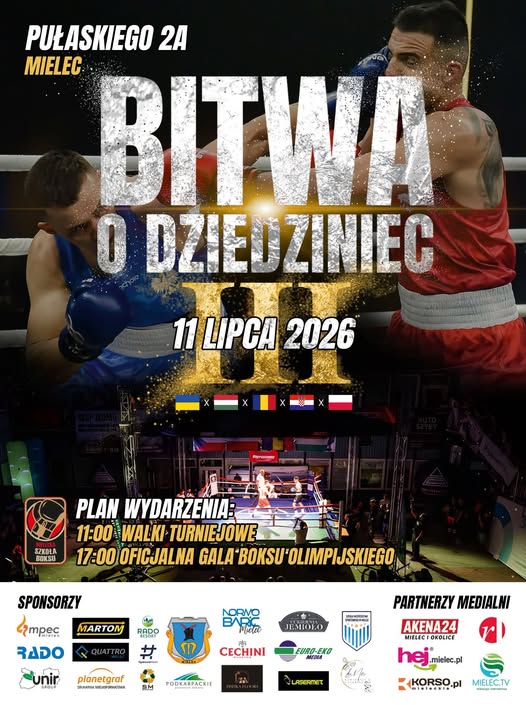 Plakat gali bokserskiej Bitwa o Dziedziniec 3