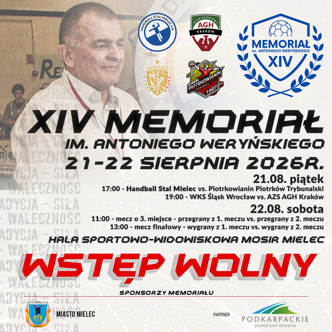 Memoriał im. Antoniego Weryńskiego w piłce ręcznej Mielcu 21 i 22 sierpnia